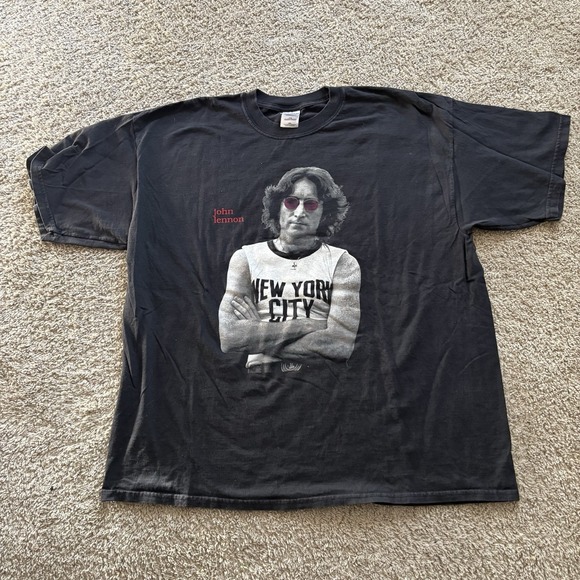 American Vintage Other - Vintage‎ 90s John Lennon New York City Faded Black Double Sided 2XL